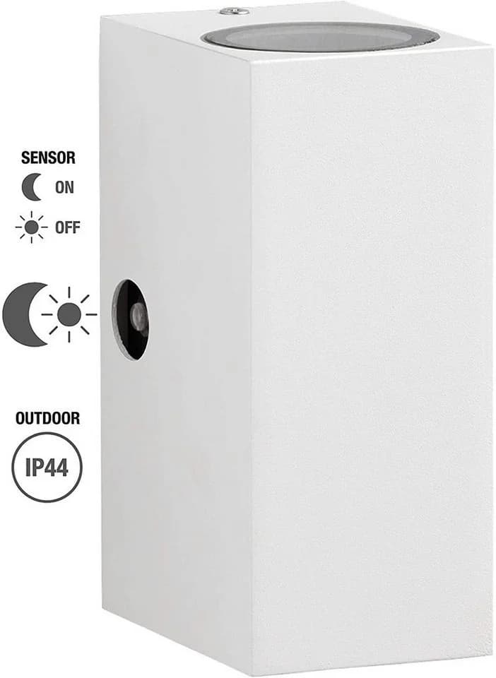 TRANGO LED Außen-Wandleuchte 8013-SSWL Weiß mit Dämmerungssensor - Bild 2