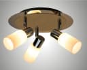 TRANGO LED Deckenleuchte 3-flammig Rondell Chrom & ALU Bild 1