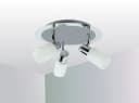 TRANGO LED Deckenleuchte 3-flammig Rondell Chrom & ALU Bild 2
