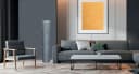 TRANGO LED Stehlampe Grau Sternen-Dekor Modern Design Bild 1