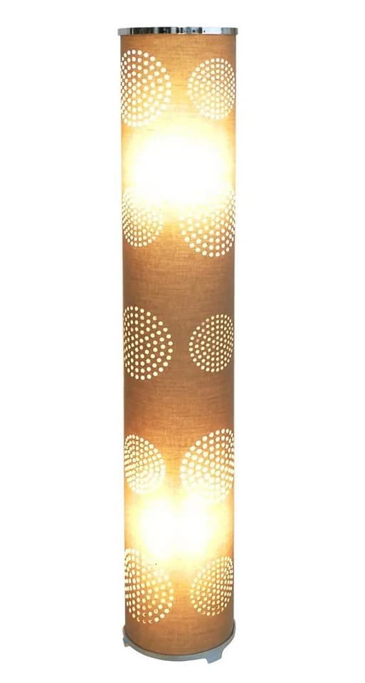 TRANGO LED Stehlampe 1243L BARCA Braun Mond-Dekor 100cm - Bild 4