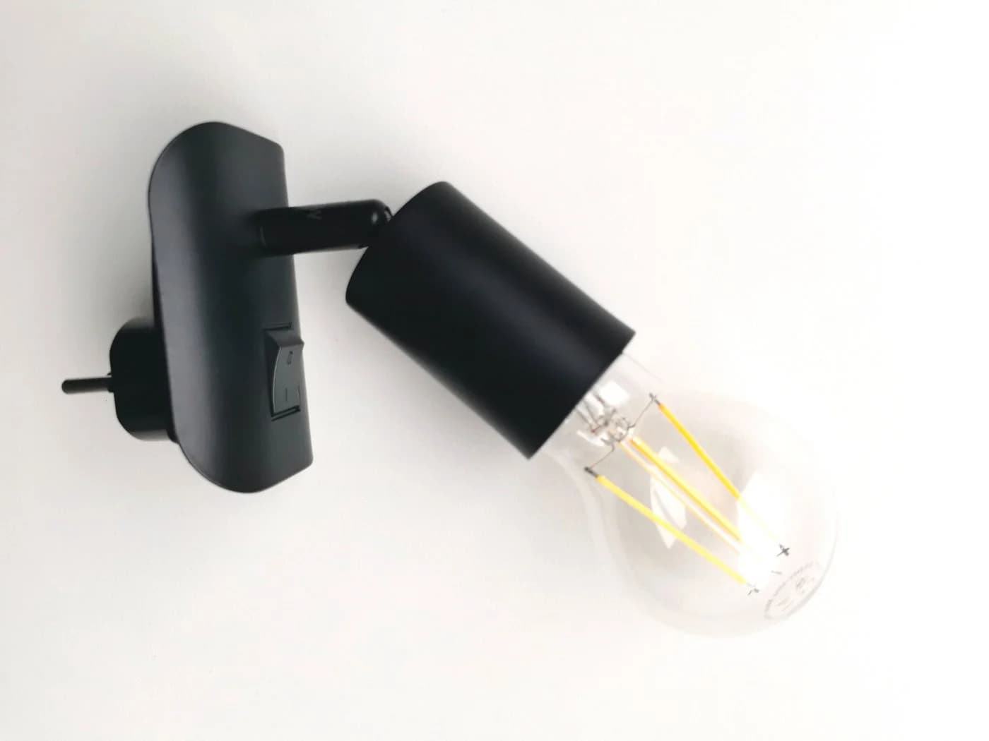 TRANGO LED Steckdosenleuchte Schwarz Matt mit Schalter - Bild 5