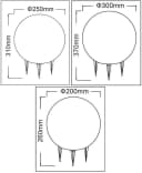 TRANGO LED Gartenleuchte 3er Set Kugelleuchte Weiß IP65 Bild 5
