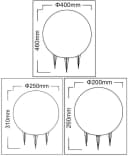 Trango LED Gartenkugel 3er Set 20/25/40cm Weiß matt Bild 4