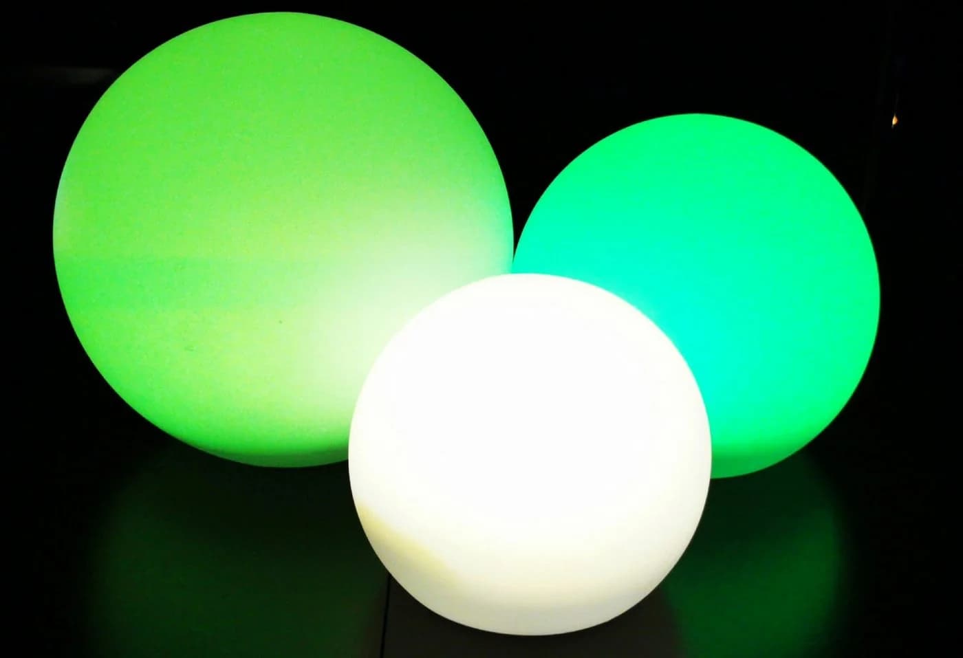 TRANGO LED Gartenleuchte 3er Set Solarkugel Weiß matt - Bild 3