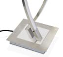 TRANGO LED Tischleuchte TWINLIGHT Nickel matt Dimmbar Touch Bild 1