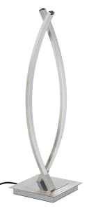 TRANGO LED Tischleuchte TWINLIGHT Nickel matt Dimmbar Touch Bild 4
