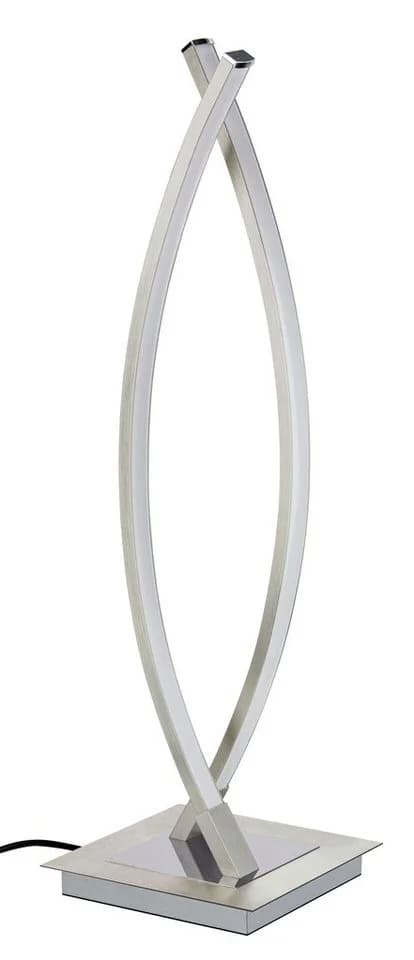TRANGO LED Tischleuchte TWINLIGHT Nickel matt Dimmbar Touch - Bild 4