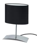 TRANGO LED Tischleuchte *BLACKY* Schwarz Stoffschirm Bild 1