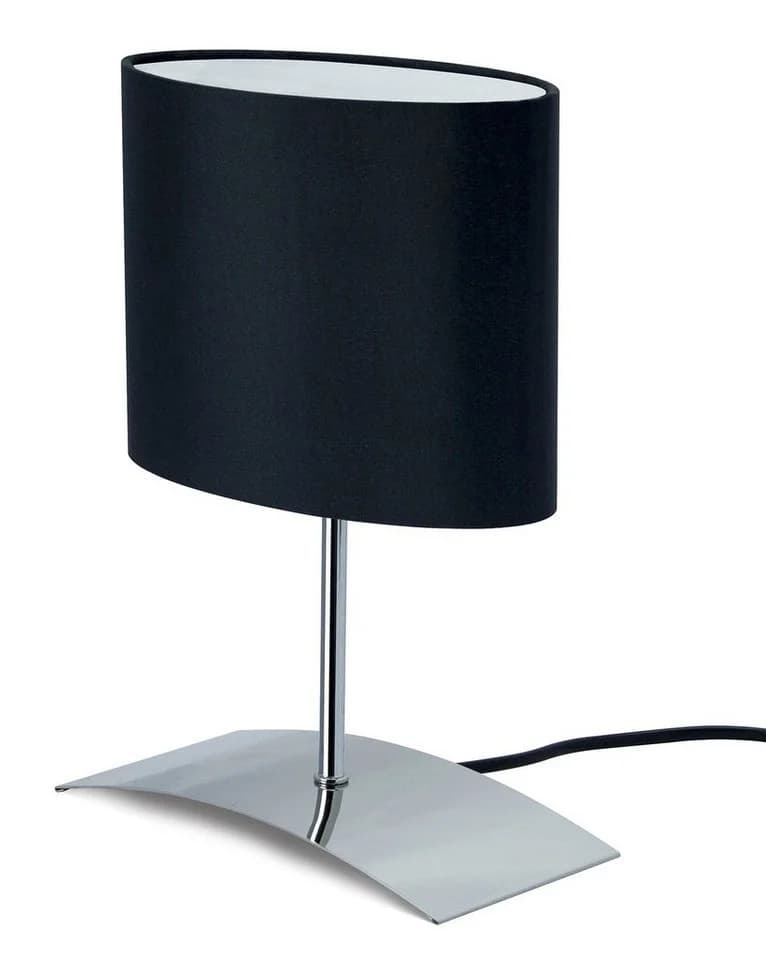 TRANGO LED Tischleuchte *BLACKY* Schwarz Stoffschirm - Bild 2