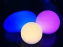 TRANGO LED Solarleuchte 3er Set Solarkugeln IP44 Weiß matt RGB & Warmweiß Bild 2