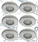 TRANGO LED Einbauleuchte 6er Set IP65 Edelstahl Chrom GU10 warmweiß Bild 2