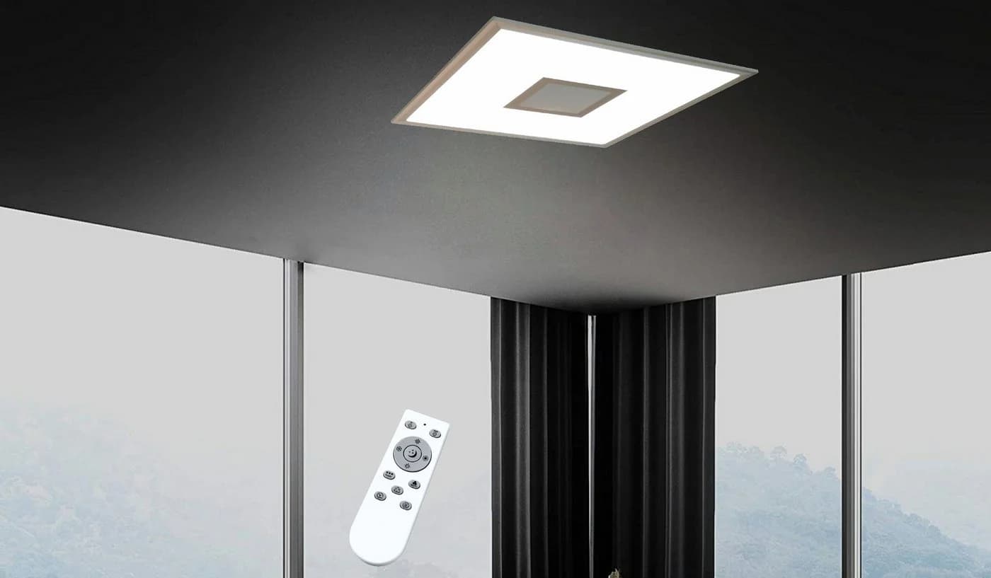 TRANGO LED Deckenlampe 3027 LED Deckenlampe 24 Watt LED Modul - 2400 Lumen *MO* stufenlos dimmbar & Lichtfarbe steuerbar mit Fernbedienung von 3000K-6000K & integrierter RGB Farbwechsel Ambiente Beleuchtung - Bild 5
