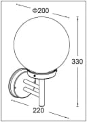 TRANGO LED Außen-Wandleuchte 2er Pack Edelstahl Acryl IP44 Bild 1