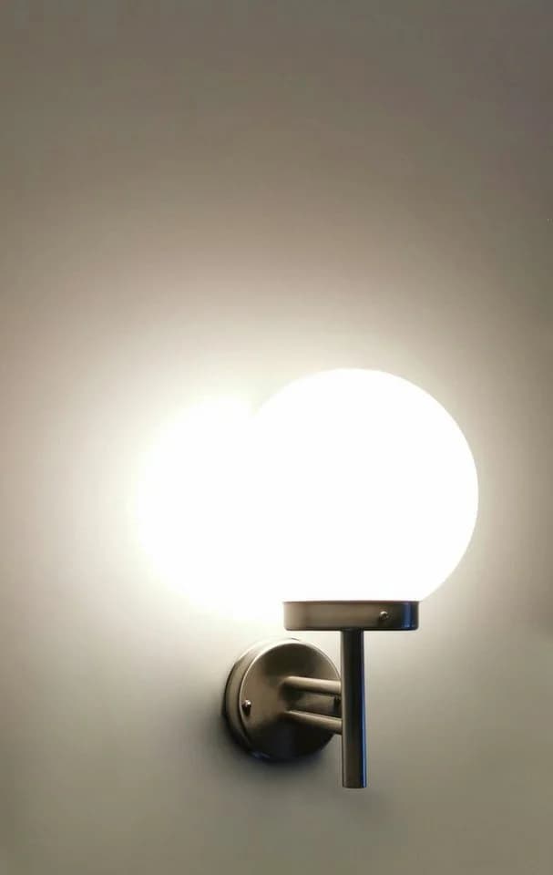 TRANGO LED Außen-Wandleuchte 2er Pack Edelstahl Acryl IP44 - Bild 5