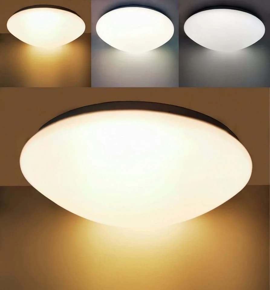 TRANGO LED Deckenleuchte NOAH CCT Weiß IP44