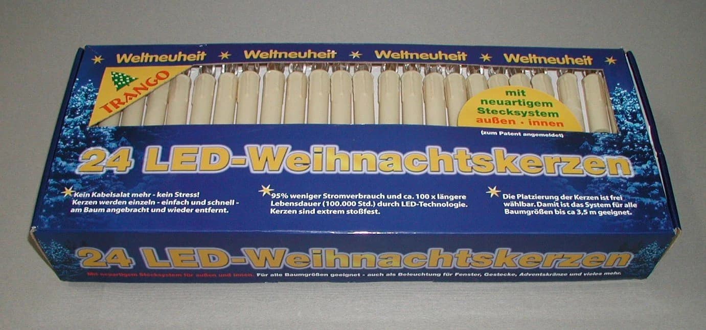 TRANGO LED-Lichterkette 24-flammig kaltweiß IP44 Außen Stecksystem - Bild 3