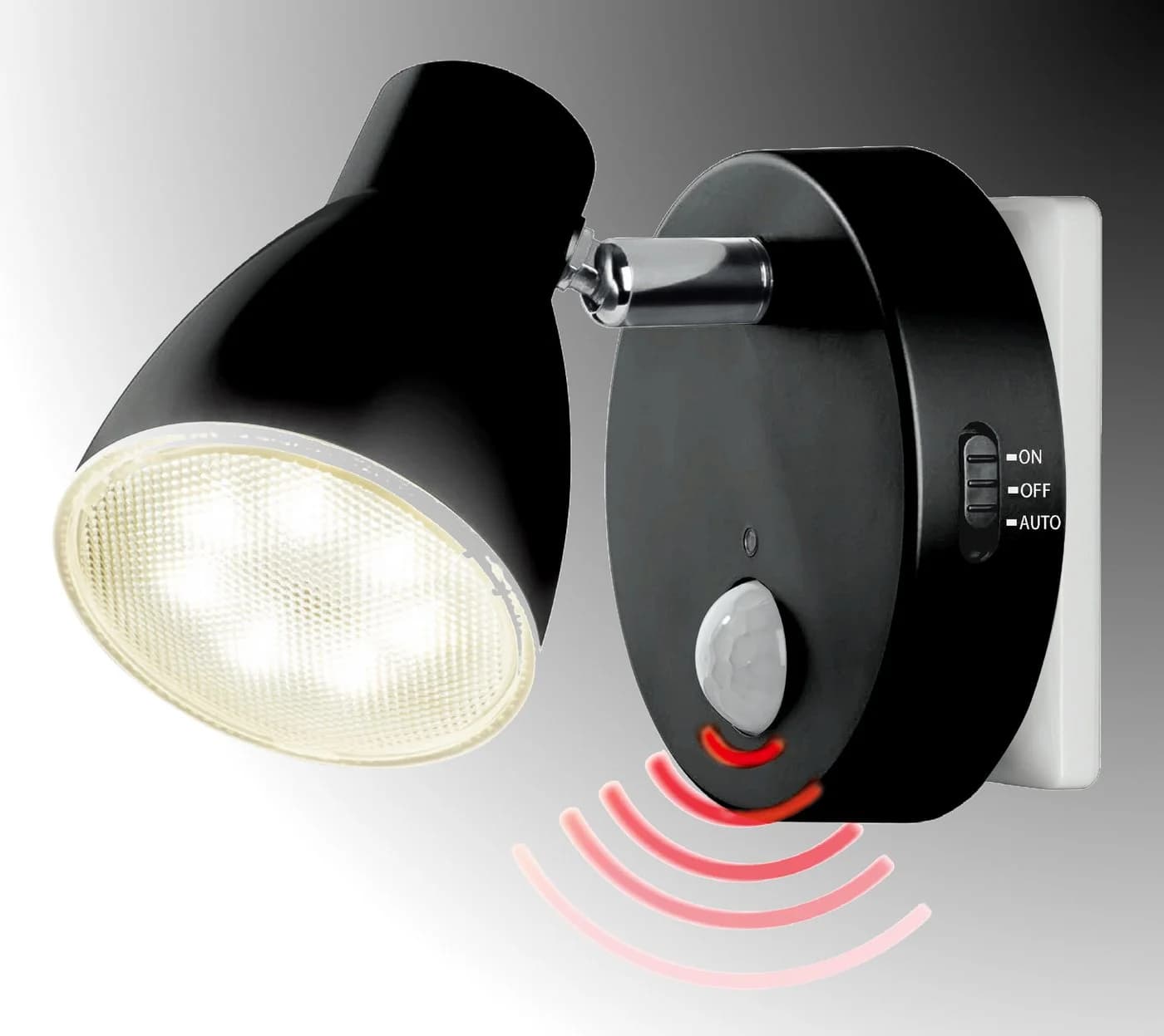 TRANGO LED Nachtlicht MILO Schwarz mit Bewegungssensor & Automatikfunktion - Bild 2