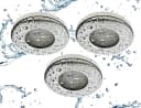 TRANGO LED Einbauleuchte 3er Set Edelstahl IP65 warmweiß Bild 2