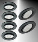 TRANGO LED Einbauleuchte 6er Set Anthrazit matt schwenkbar Bild 2