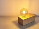 TRANGO LED Tischleuchte *WOODY* Nachttischlampe Holz Natur Bild 3