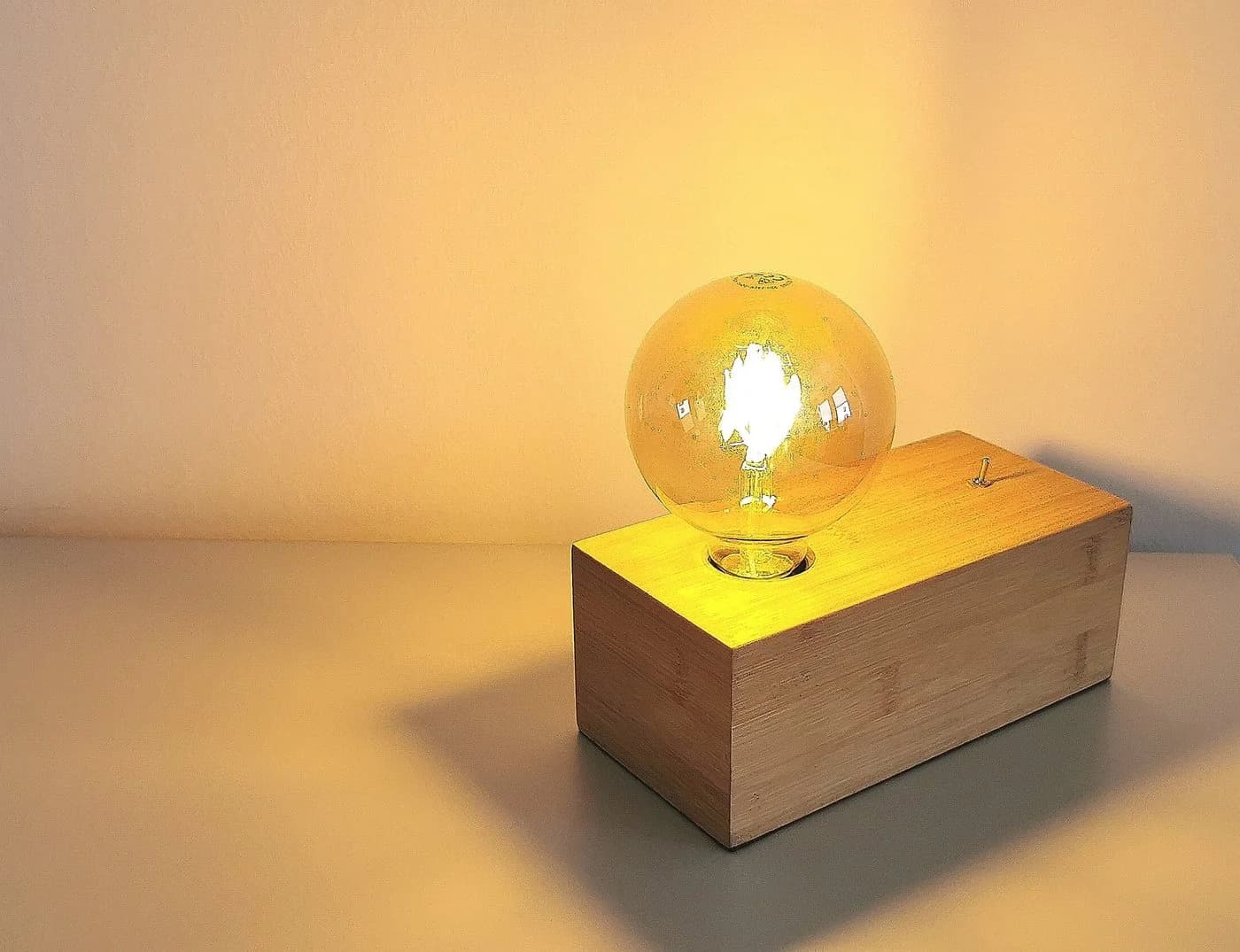 TRANGO LED Tischleuchte *WOODY* Nachttischlampe Holz Natur - Bild 3