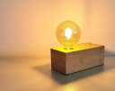 TRANGO LED Tischleuchte *WOODY* Nachttischlampe Holz Natur Bild 4