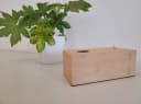 TRANGO LED Tischleuchte *WOODY* Nachttischlampe Holz Natur Bild 5