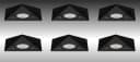 TRANGO LED Unterbauleuchte 6er Set Matt-Schwarz Bild 2