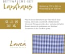 Lavea Seersucker Bettwäsche 2-teilig Karo 100% Baumwolle Blau Bild 5