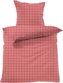 Lavea Bettwäsche Seersucker Karo 2-tlg. 100% Baumwolle Rot Bild 2