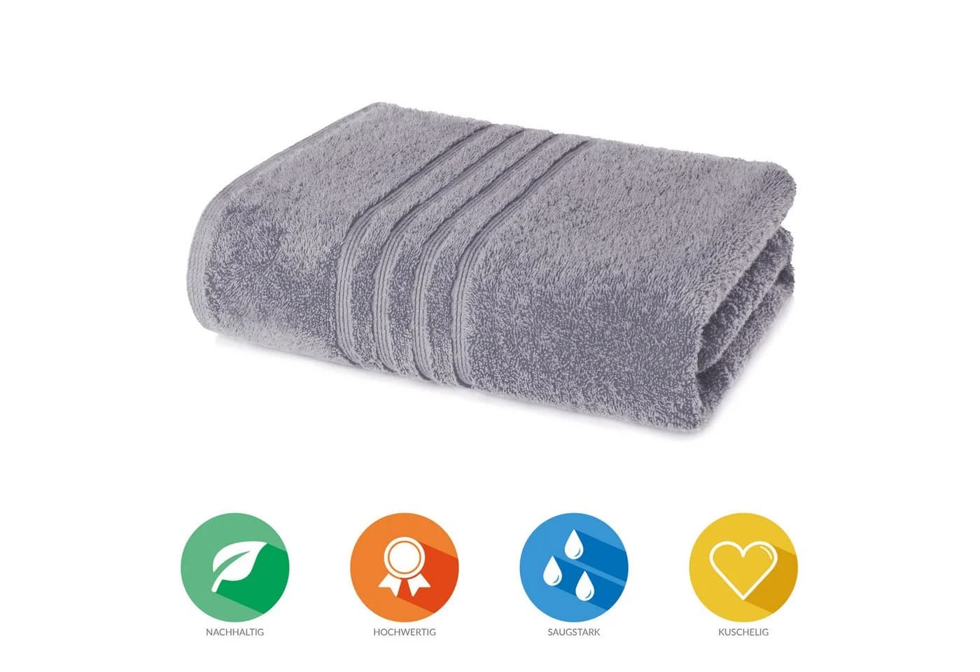 Lavea Badetuch Bali Duschtuch 100x150 cm, Bio-Baumwolle, GOTS-zertifiziert, extra saugstark