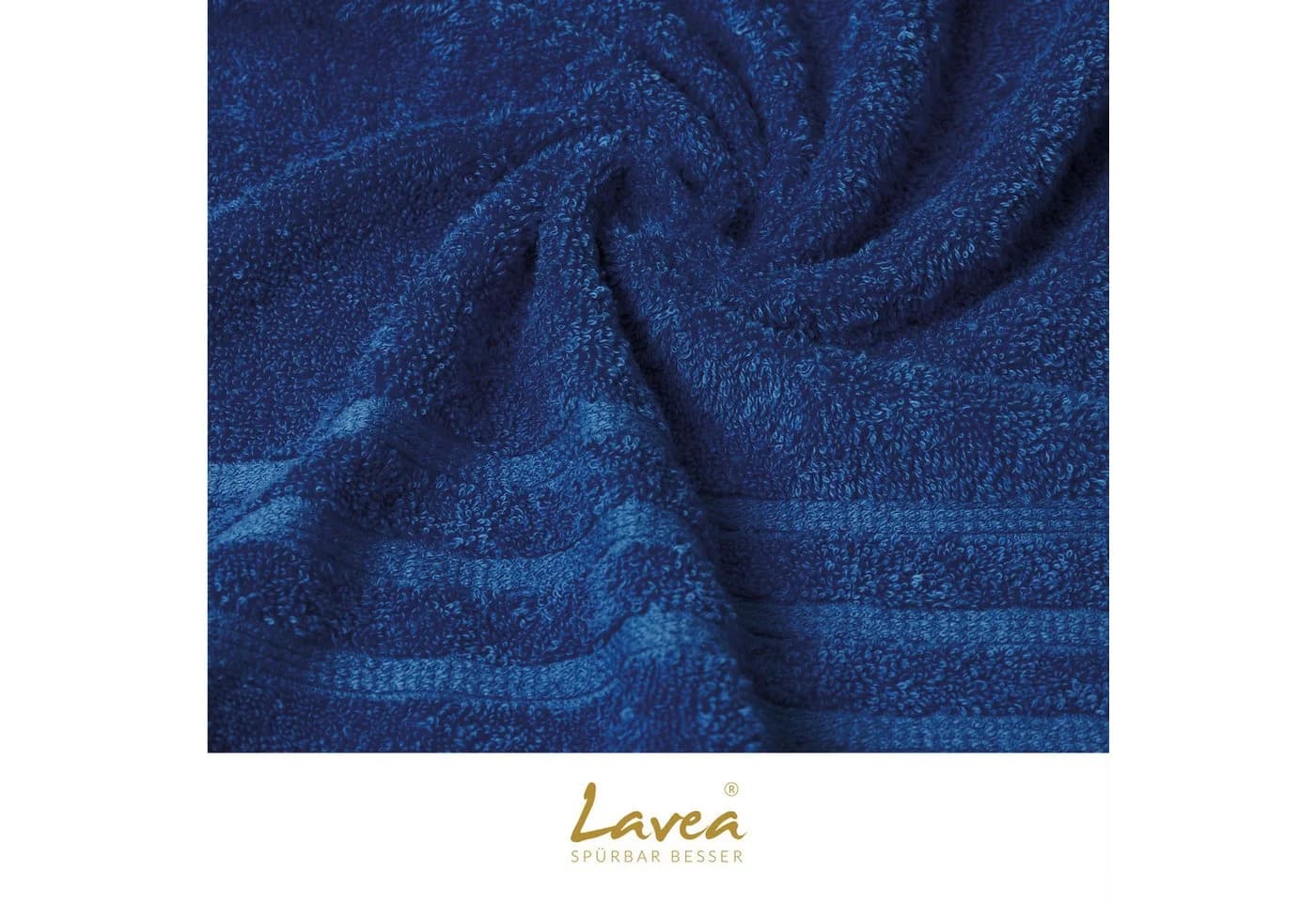 Lavea Badematte Bali Navyblau Bio-Baumwolle GOTS-zertifiziert - Bild 5