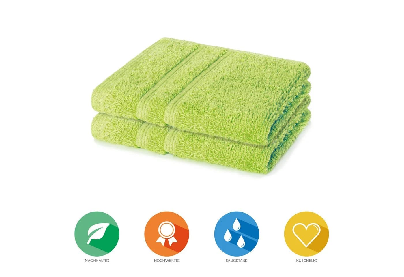 Lavea Seiftuch Bali Seiflappen 30x30 cm Bio-Baumwollfrottee 2er-Set