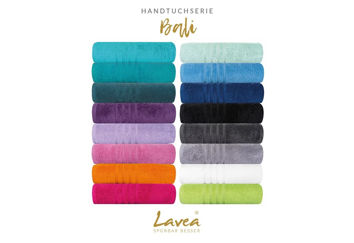 Lavea Seiftuch Bali Seiflappen 30x30 cm Bio-Baumwollfrottee 2er-Set - Bild 4