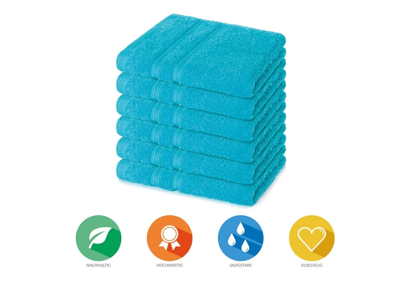 Lavea Seiftuch Bali Seiflappen 30x30 cm Bio-Baumwollfrottee Türkis