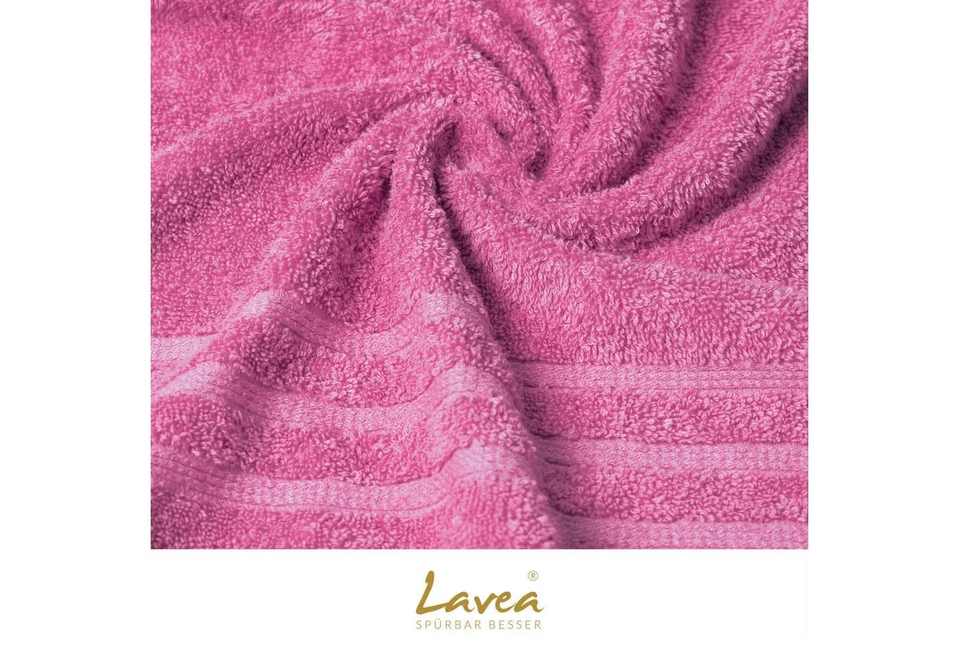 Lavea Gästehandtuch Bali 30x50 cm Bio-Baumwollfrottee 2er-Set Koralle - Bild 5