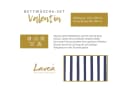 Lavea Bettwäsche Set Navy Breite Streifen 100% Baumwolle Bild 3