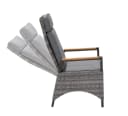 dasmöbelwerk Gartenstuhl Nizza Teak & Aluminium Grau Verstellbar Bild 1