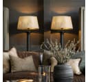 AMBIENTE-LEBENSART.DE Designer-Lampenschirm Gold Samt Konisch Bild 2
