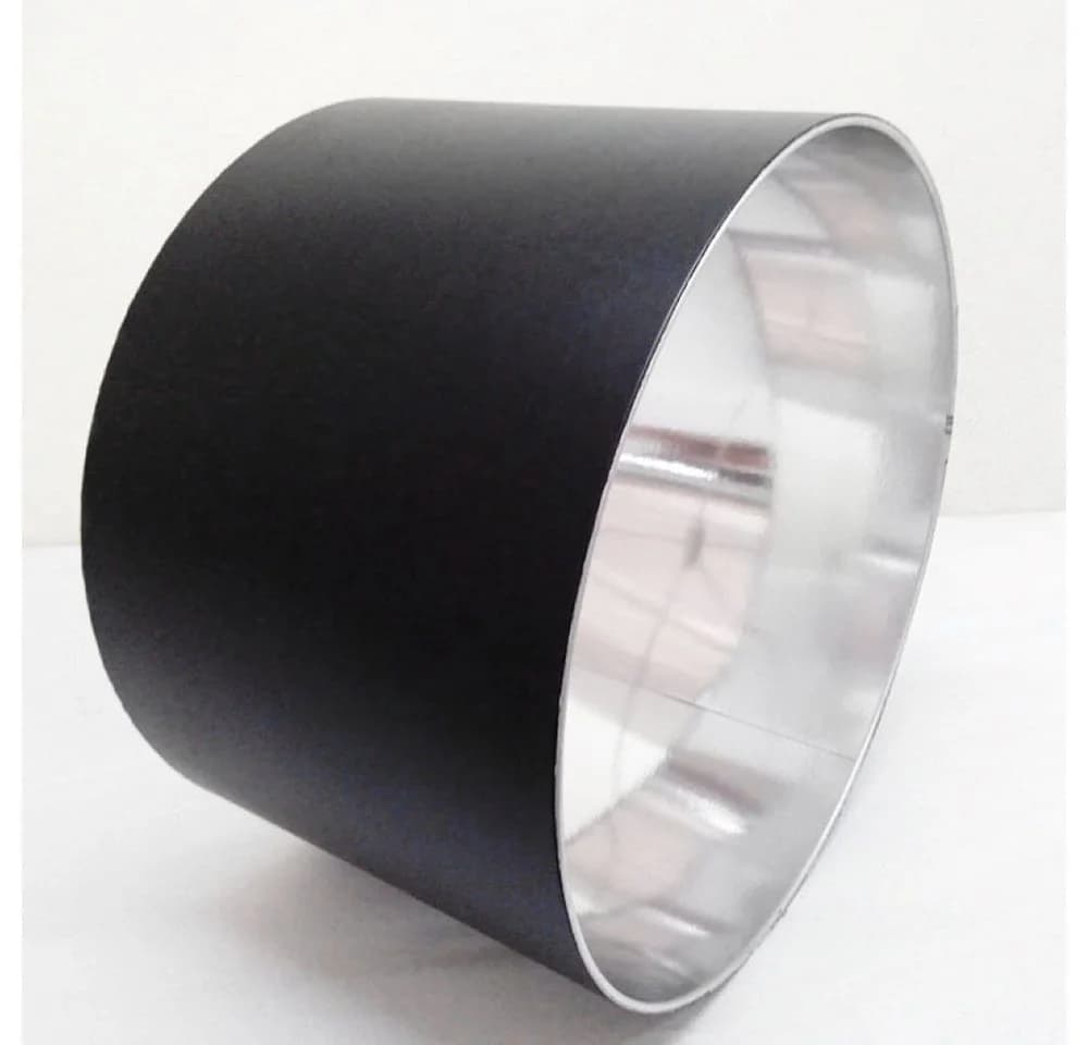AMBIENTE-LEBENSART.DE Designer-Lampenschirm Satin Schwarz Konisch - Bild 3