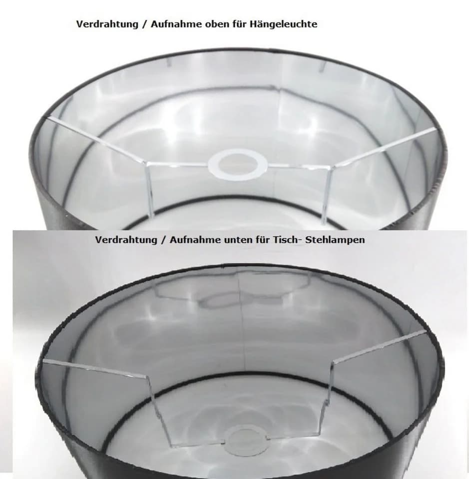 AMBIENTE-LEBENSART.DE Designer-Lampenschirm Satin Schwarz Konisch - Bild 4