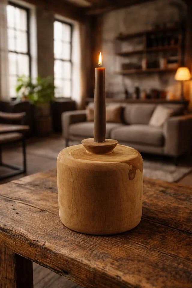 AMBIENTE-LEBENSART.DE Kerzenständer Teakholz Massiv - Bild 2