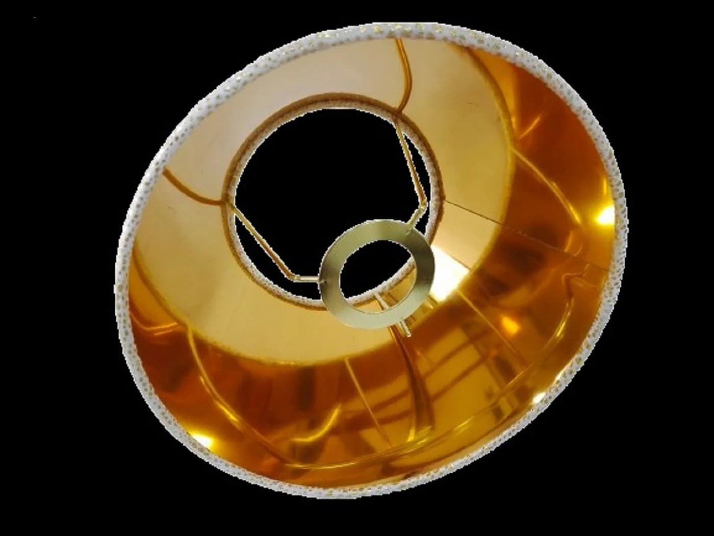 AMBIENTE-LEBENSART.DE Lampenschirm Gold Dust Samt Konisch