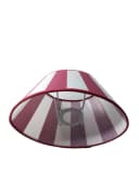 AMBIENTE-LEBENSART.DE Lampenschirm Oval Rot-Weiß Gestreift Konisch 30cm Bild 1