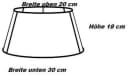AMBIENTE-LEBENSART.DE Lampenschirm Oval Rot-Weiß Gestreift Konisch 30cm Bild 4
