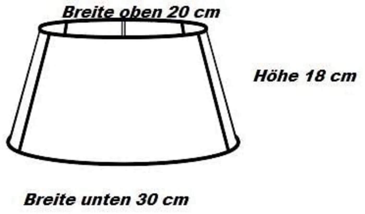 AMBIENTE-LEBENSART.DE Lampenschirm Oval Rot-Weiß Gestreift Konisch 30cm - Bild 4