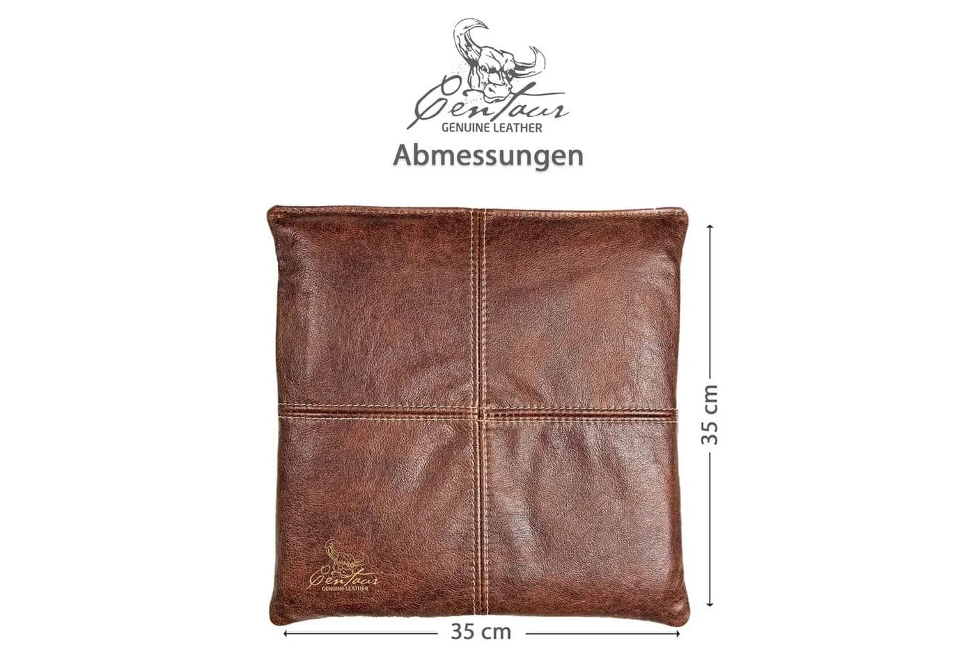 Centaur Sitzkissen aus echtem Leder Nussbraun Antirutsch Vintage