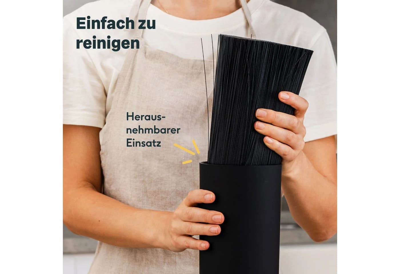 SILBERTHAL Messerblock Schwarz mit flexiblem Borsteneinsatz - Bild 3