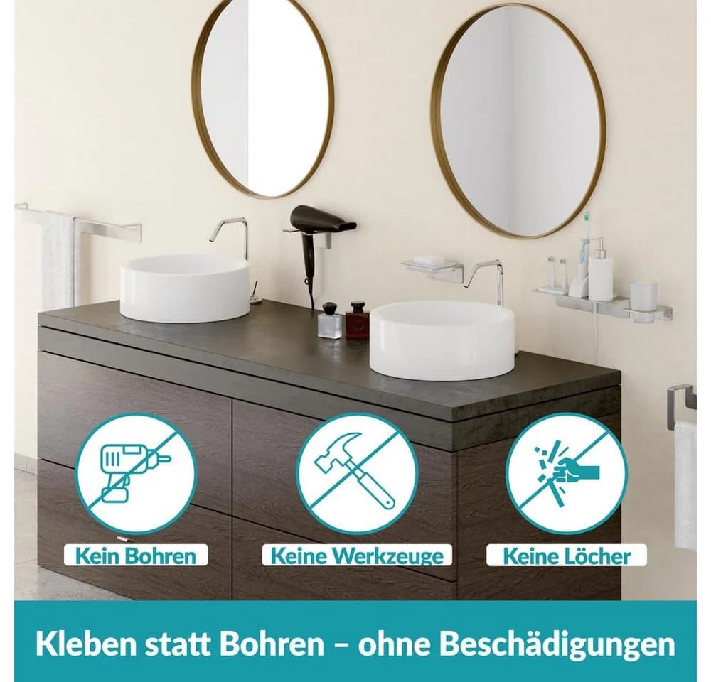 WEISSENSTEIN Seifenablage Ohne Bohren Schale Silber